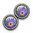 Magnetic Button Set - Purple Flower Prints