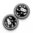Magnetic Button Set - Black and White Flowers Prints
